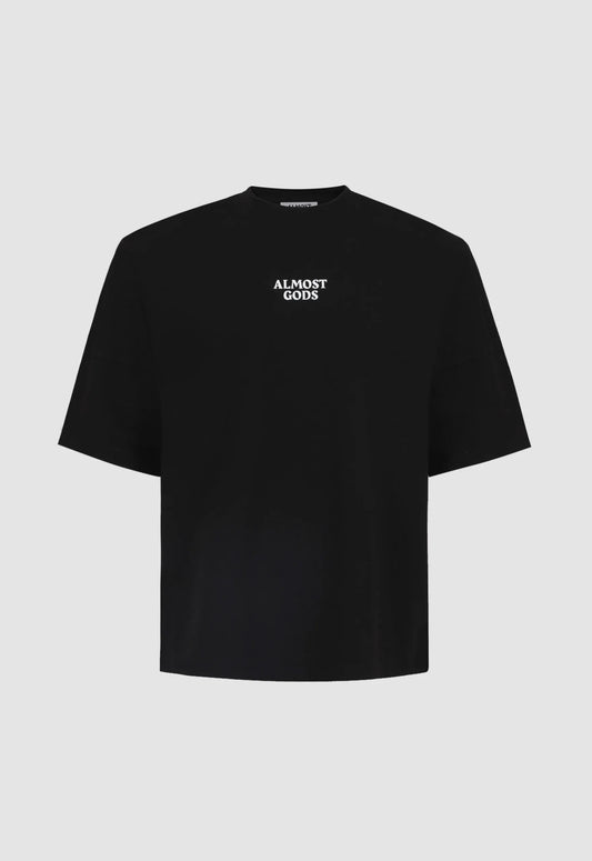 ALMSTGDS Logo Drop Shoulder Tee in Black