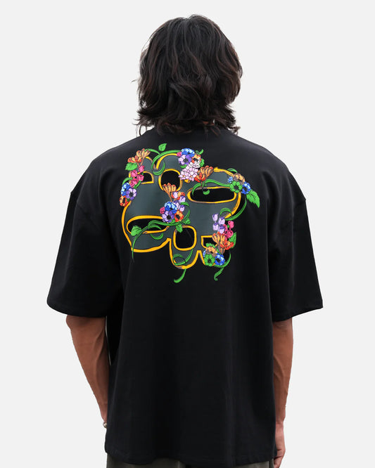 BLUORANG BLACK GARLAND T-SHIRT